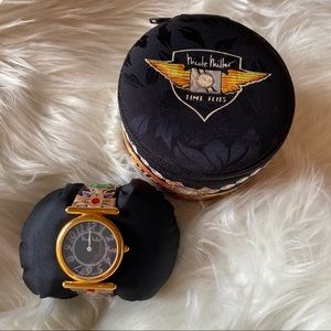Nicole Miller “crown jewels” watch and satin box